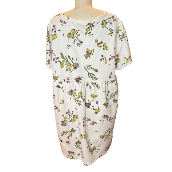 ModCloth Easy Days Button Front Short Sleeve Babydoll Cactus Dress Women's XL - Picture 6 of 11